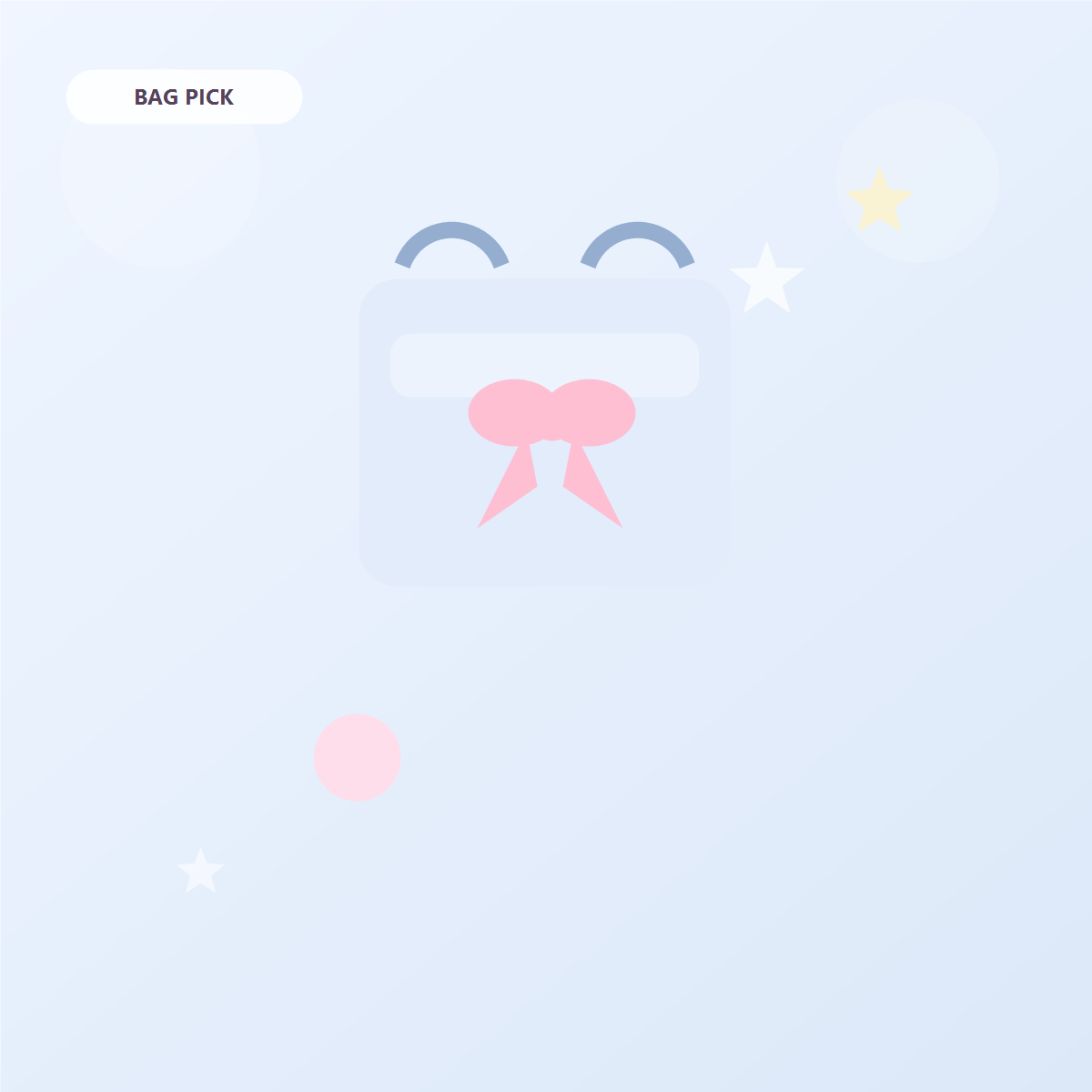 Charm ribbon bag cover