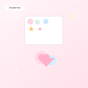 Milky Heart Stickers Cute milky heart sticker set cover