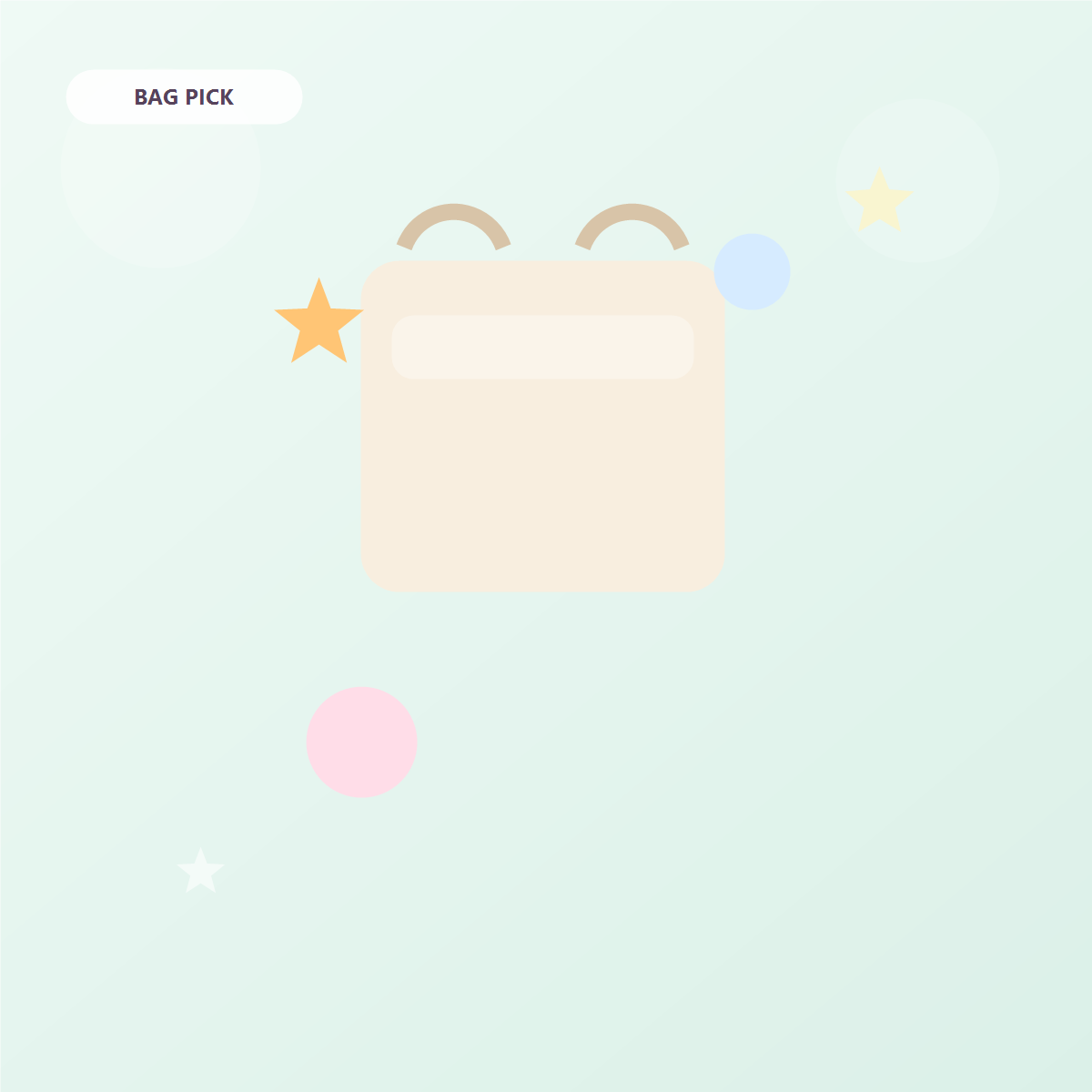 Pastel canvas tote bag cover